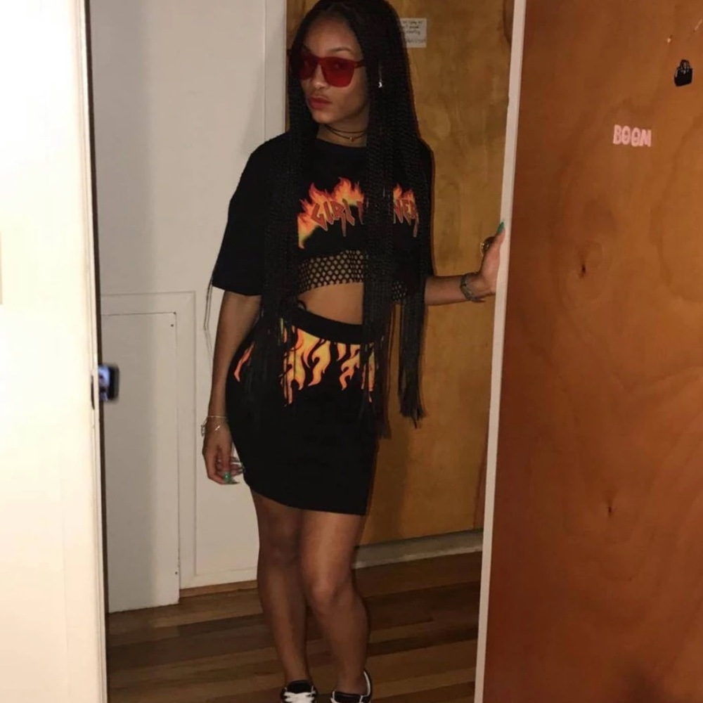 Flame sexy 2 piece